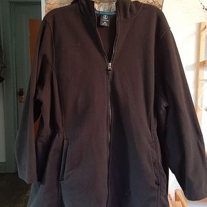 Lands' End black fleece jacket